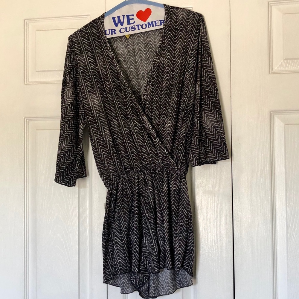 Elam Small Black & Grey Romper